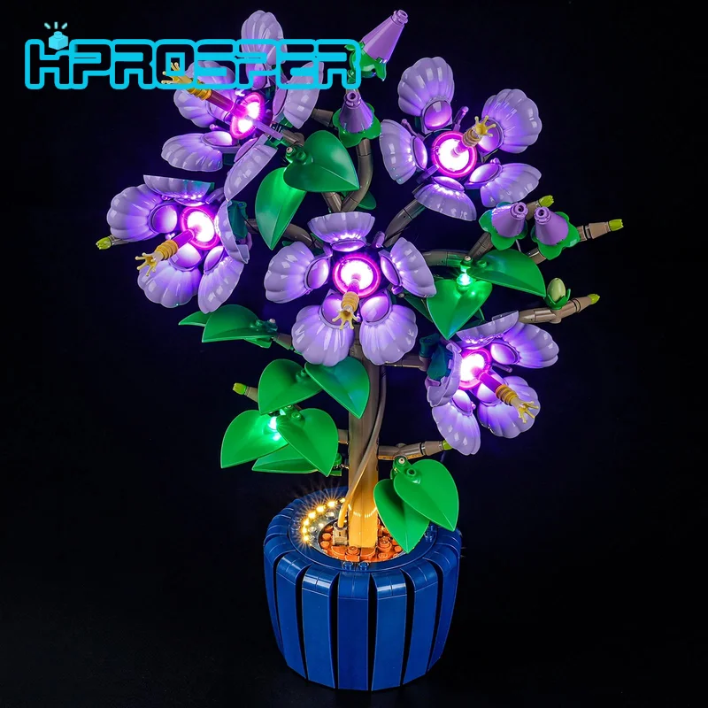 

Светодиодный светильник HPROSPER 5 В (без модели) для Lego 10372, декоративная лампа с цветком гибискуса и батарейным отсеком