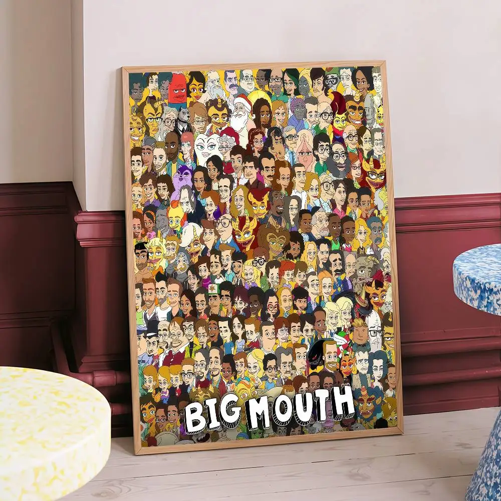 الكرتون كبير الفم التلفزيون خمر الملصقات لزجة خمر غرفة المنزل بار مقهى ديكور Kawaii غرفة ديكور