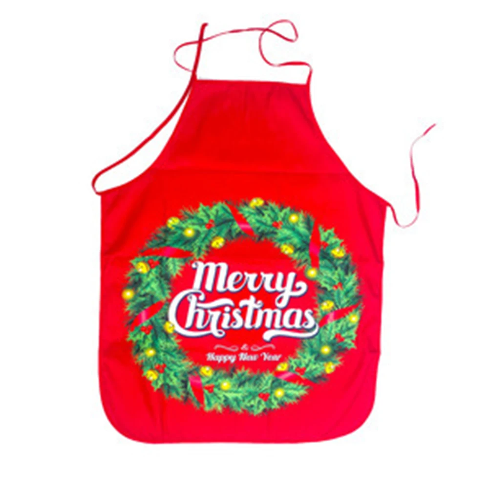 New Practical Christmas Apron Aprons 80x60cm Adjustable Straps Christmas Apron Christmas Chef Apron Or Grilling