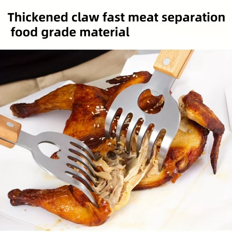 Creative Fashion Stainless Steel Meat Shredder Claw Heat-Resistant Insulated Kitchen Tool for Easily Shredding Chicken & Beef