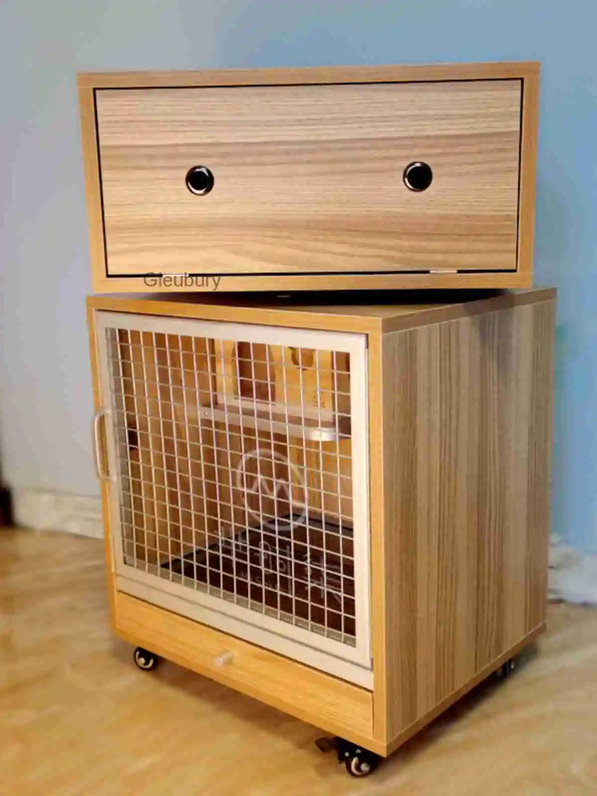 Mi Shi Qi Chinchilla Cage Solid Wood Eco-Friendly Board Anti-Bite Waterproof Chinchilla Villa Flower Rat Pet Cage