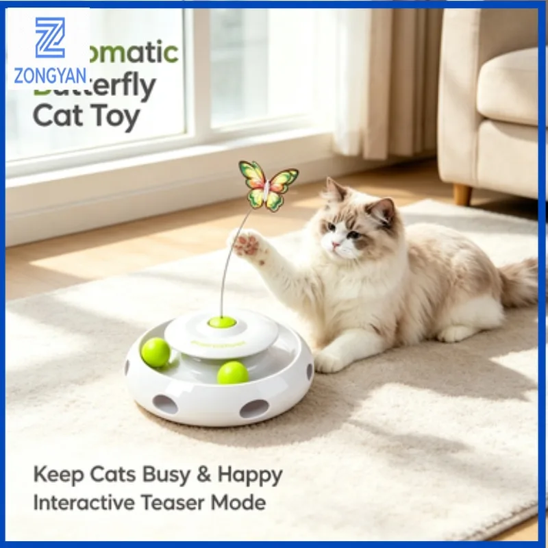 ZONGYAN AFP Intelligent Electric Cat Toy Automatic Teaser Stick Multi Functional Self Play Boredom Relief Artifact