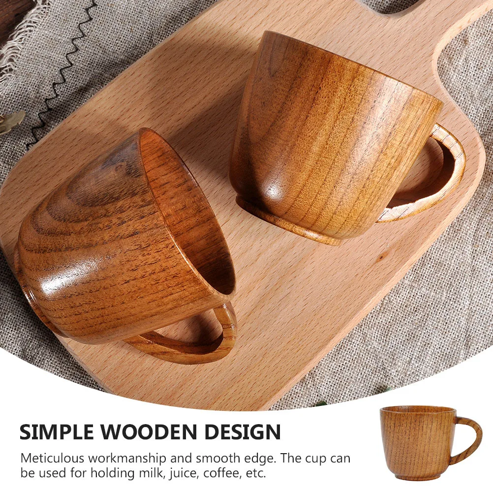 

Wooden Coffee Mug Natural Wood Drinkware For Home Office Hotel Smooth Edge Safe Milk Juice Tea Cup Wooden Water