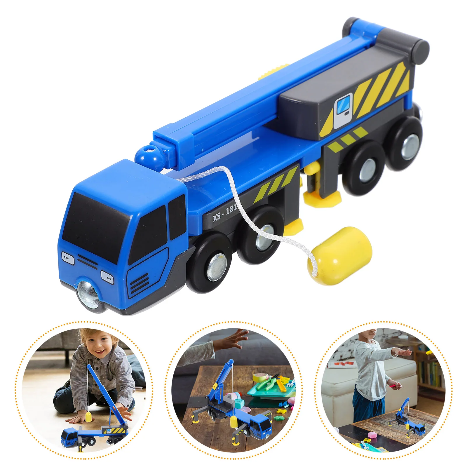 

Large Plastic Crane Toys Model Construction Engineering Vehicle Small Blue Child