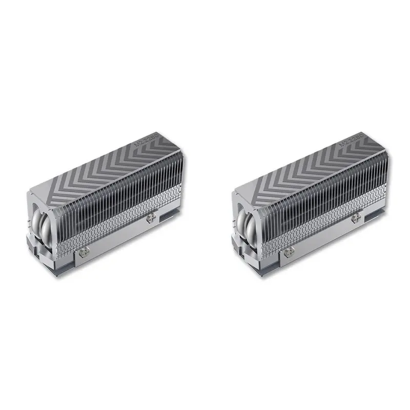 

Кулер для SSD M.2 2280 NVMe с двумя тепловыми трубками и высокоэффективной термопрокладкой для SSD 2280, для ПК и компьютеров - ABIU