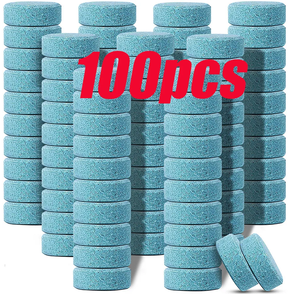 100/200Pcs Solid Cleaner Car Windscreen Wiper Effervescent Tablets Glass Toilet Cleaning Car Accessories