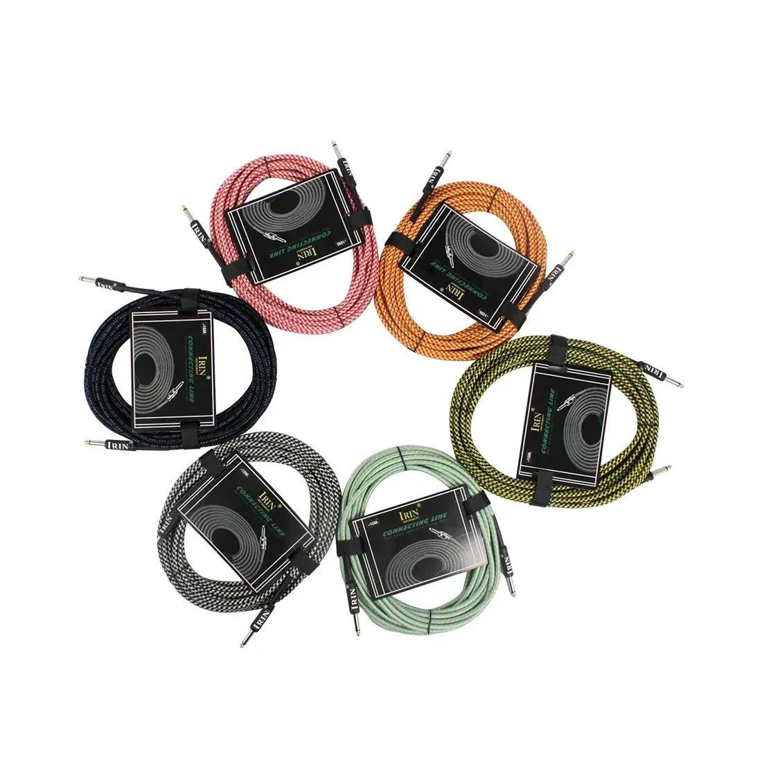 IRIN Guitar Cable Wire Cord 10/6/3M Jack Line Amp Connection Cable Audio Cable Noise Reduction Line Guitar Parts Accessories