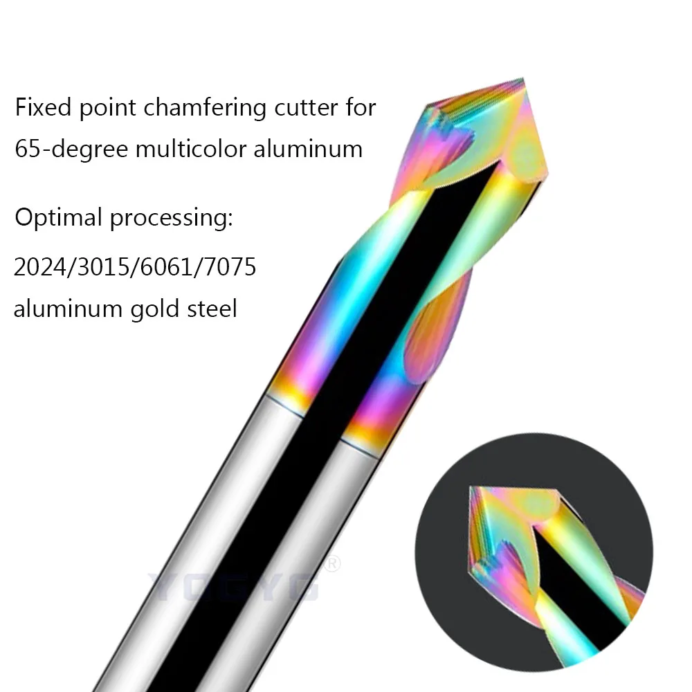 HRC65 Carbide Spot Drill Bit 60 90 120 Degree Chamfering Drilling Tungsten Steel Location Centering Pilot Drill 2Flutes Aluminum