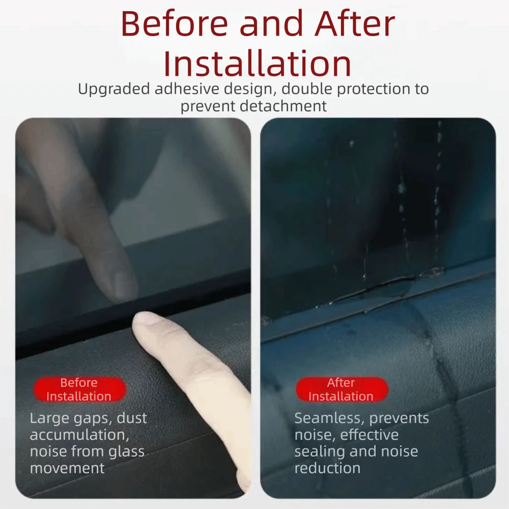 Rubber Material Car Rubber Sealing Strips V-Shape Design Universal Fit Car Window Seal Strip Windproof Soundproofing