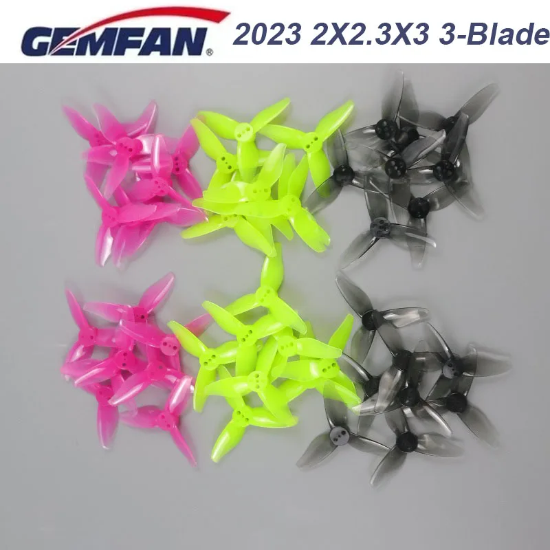 8/16PCS GEMFAN Hurricane 2023 2x2.3 2 Inch 3-Paddle PC Propeller with 1mm/1.5mm Holes for 1105-1108 Motor for FPV Racing Drone