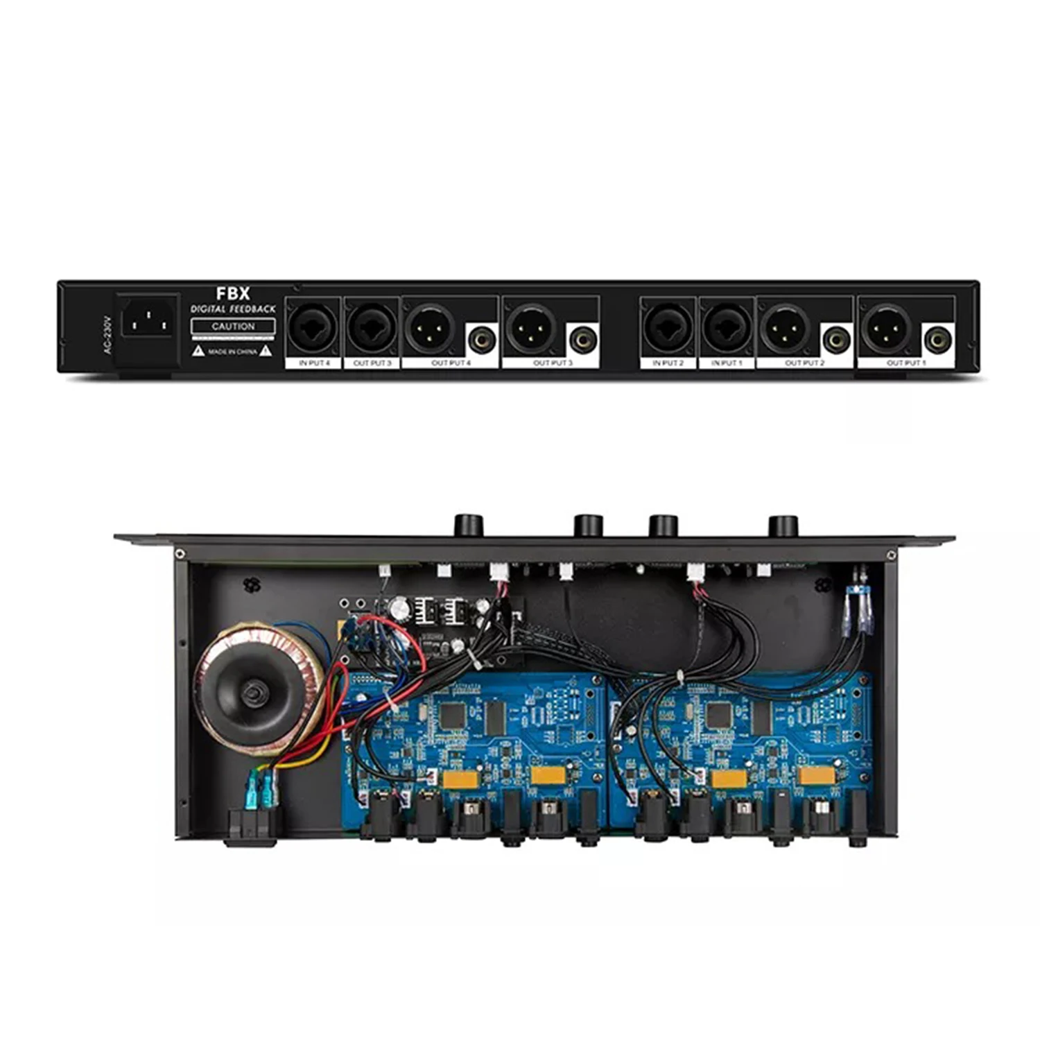 Fbx440 Fabriek Hoge Kwaliteit 4 Kanalen Audiosysteem Digitale Karaoke Processor Feedback Suppressor