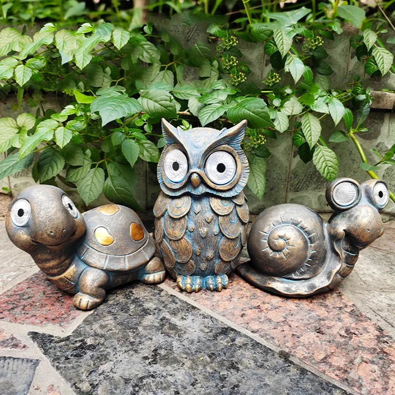 Animal Solar Light Garden LED Lamp Shaped Garden Funny Solar Powered Light Lawn Statue Decor