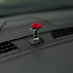 Dainty roses car center console window ornament mini cure car accessories ladies car personality beautiful interior ornaments