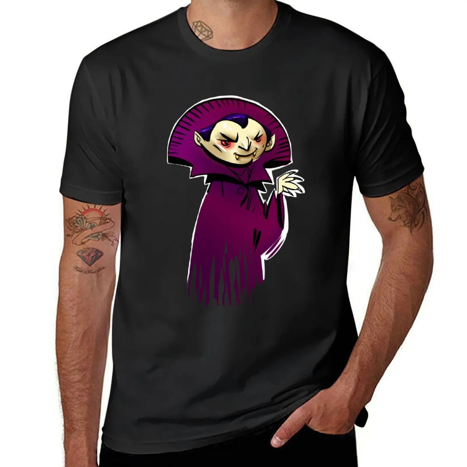 Best Funny Halloween T Shirt Vampire Cartoon Tees T-Shirt sports fans for a boy summer tops fitted t shirts for men
