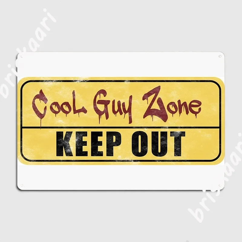 Cool Guy Zone Metal Plaque Poster Club Party Mural Mural Painting Personalized Tin Sign Poster