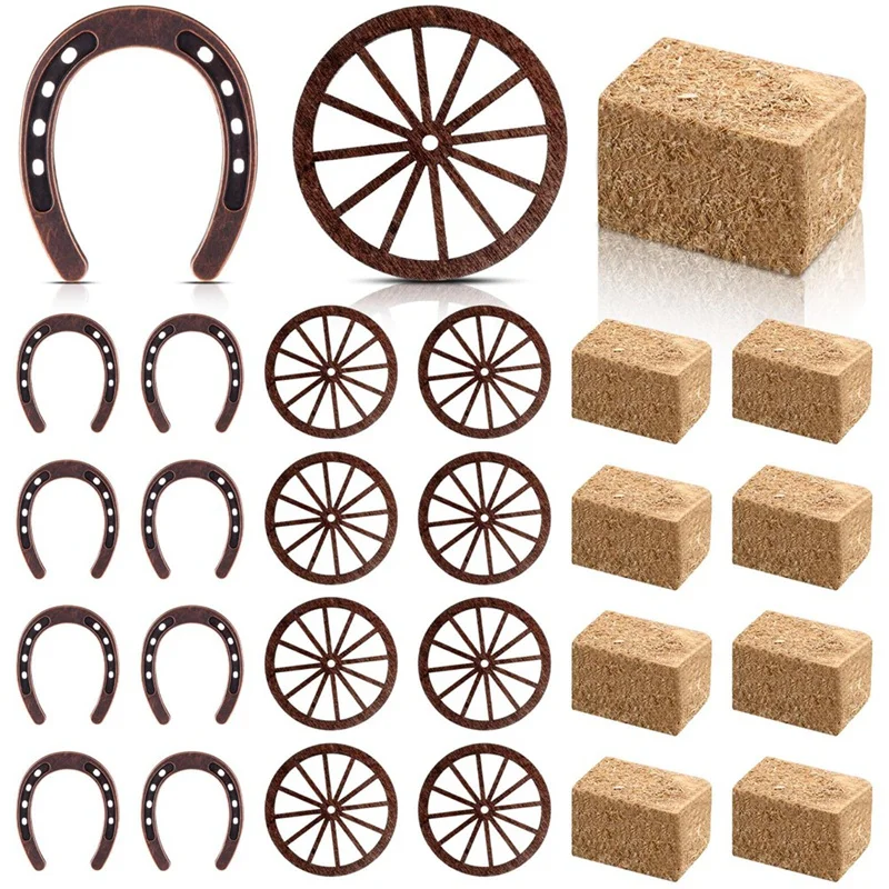 

New-Western Party Supplies Horseshoe Decorations Four Wheel Crafts Horseshoe Party Favors Cowboy Birthday Decorations