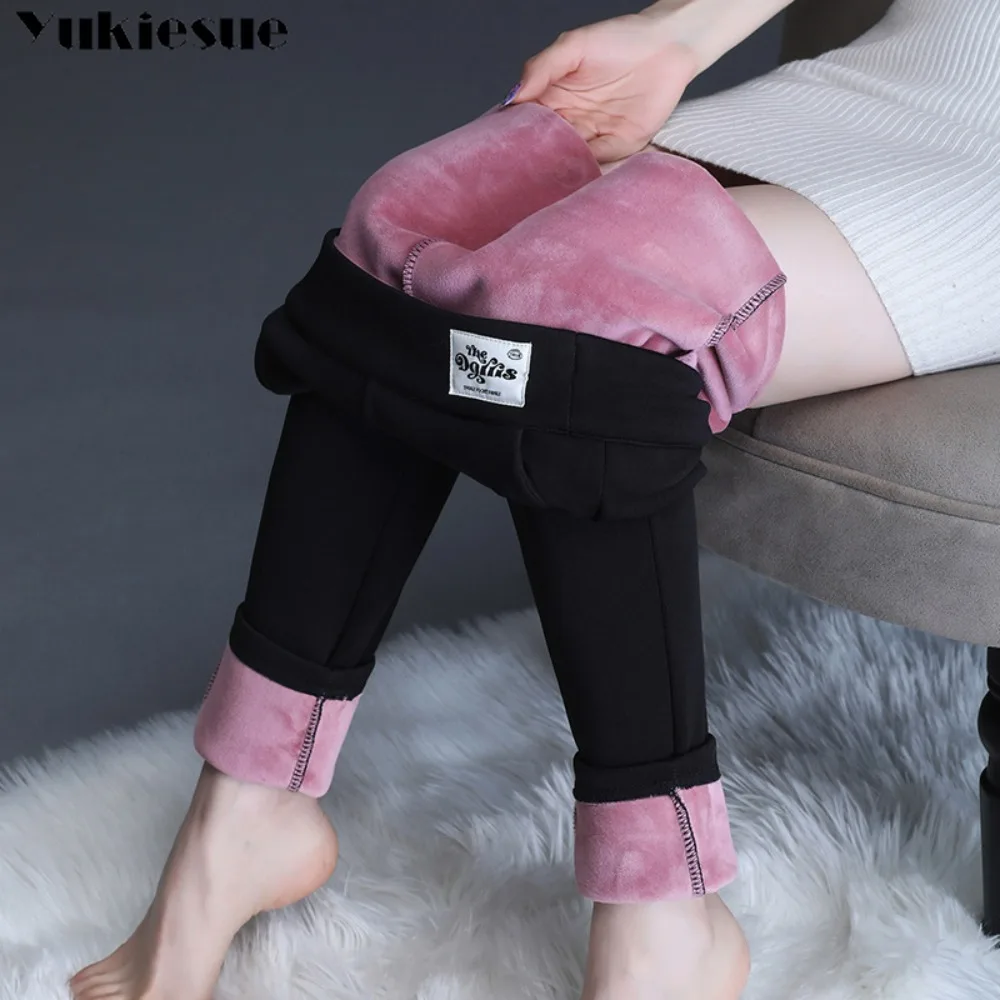 Mink Fleece Leggings for Women Winter Plus Size High Waisted Slim Fit Thermal Pants for Outdoor Wear