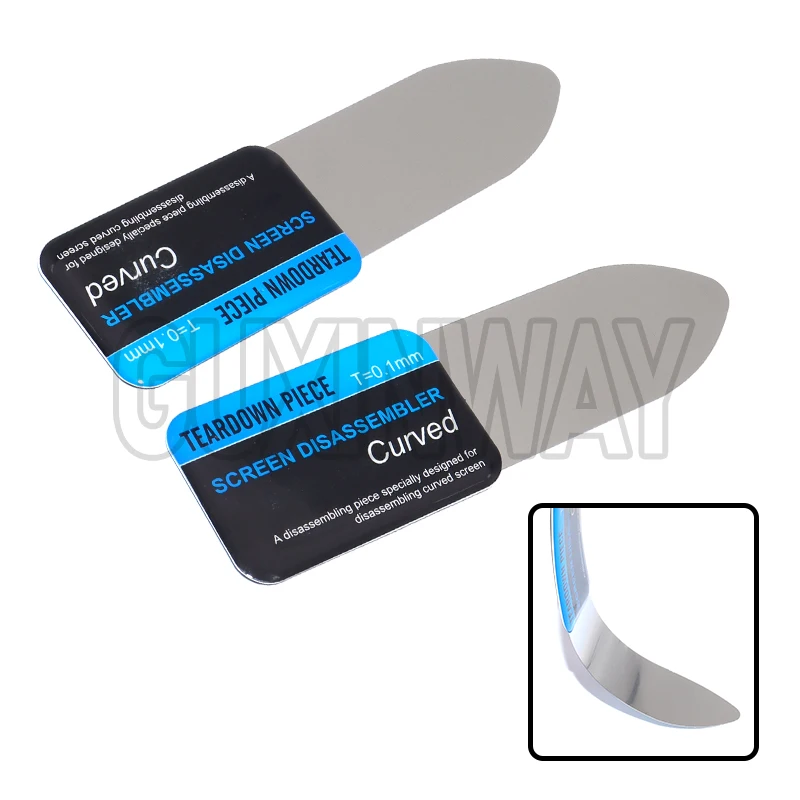 1 Piece Mobile Phone Curved LCD Screen Spudger Opening Pry Card Tools Ultra Thin Flexible Mobile Phone Disassemble Steel Metal