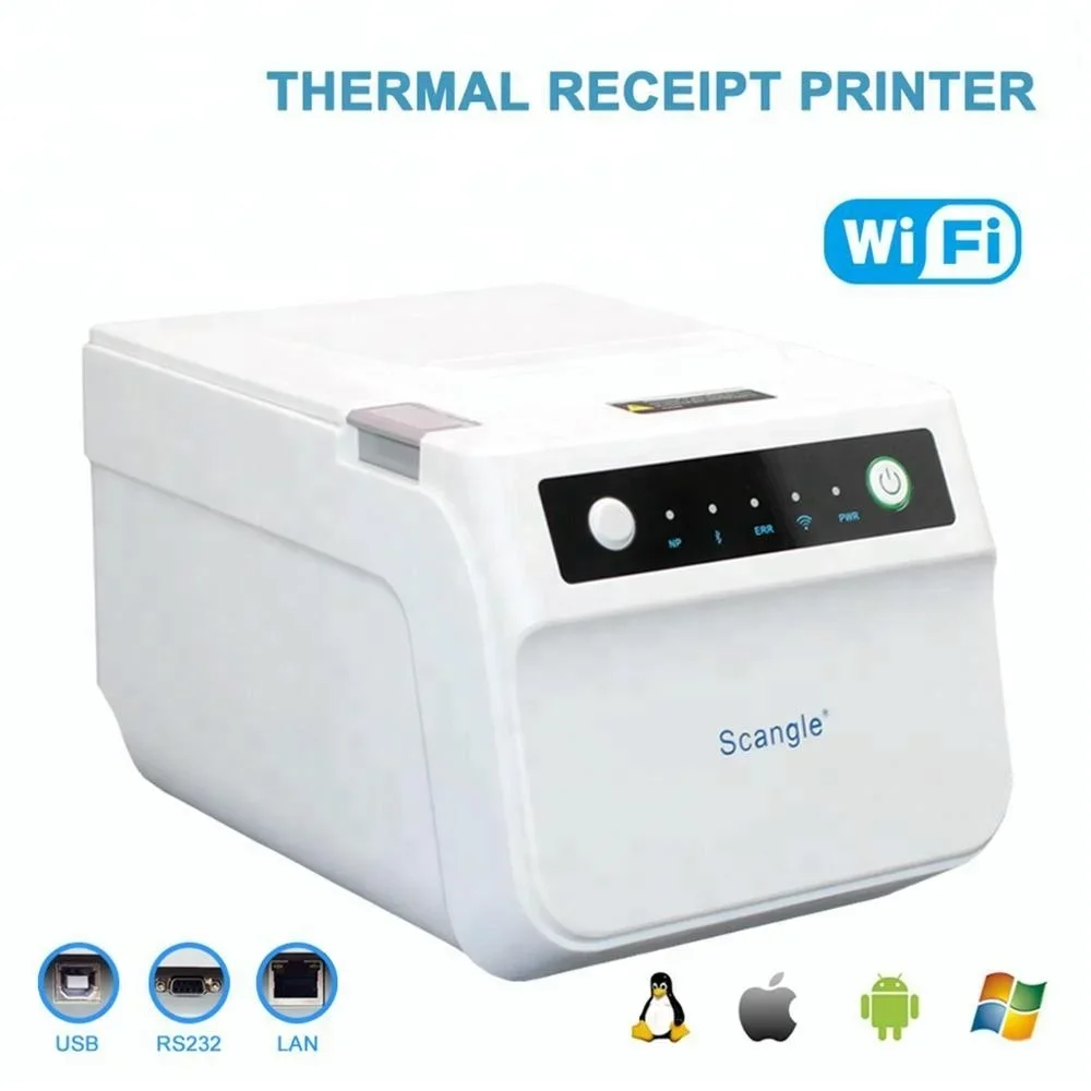 Scangle Cheap 80MM Wireless WiFi POS  Thermal Printer For Restaurant supermarket