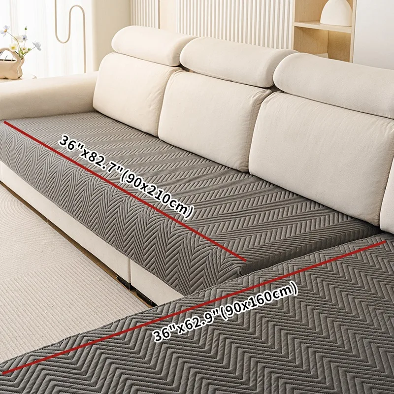 Minimalist Thickened Brushed Fabric Sofa Cushion One Piece Non Slip Waterproof Sofa Cover Multi Color Multi Size All Season Use