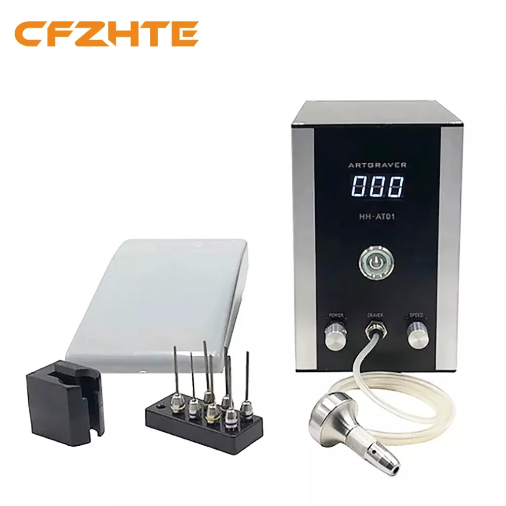 Jewelry Engraving Machine AT01,No Need Extra Air Compressor,Pneumatic Engraving Tools Jewelry Graver machine,100~240V