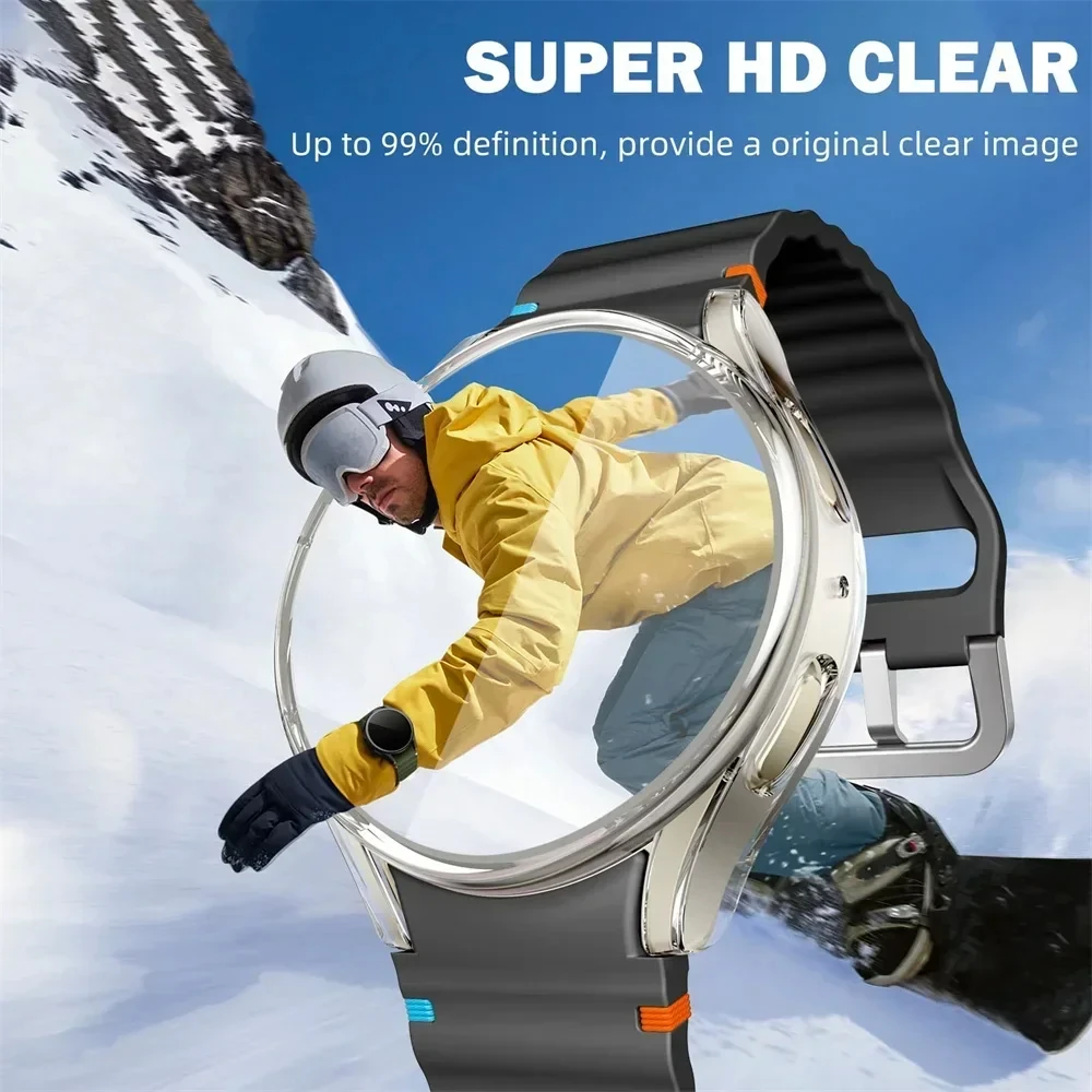 Защитный чехол для Samsung Galaxy Watch 4 5 6 7 40 мм 44 мм, чехол из ТПУ, бампер, защита экрана, полные аксессуары