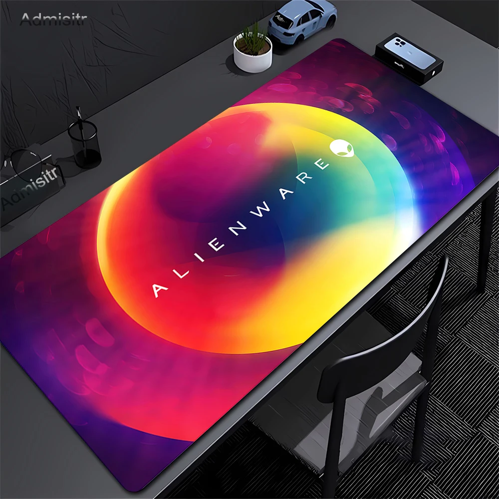 كبير ماوس حصيرة Alienware لوحات ماوس للألعاب كبيرة أنيمي مكتب منصات عدم الانزلاق المطاط ماوس الوسادة كبيرة لوحة المفاتيح الحصير مع Lockedge