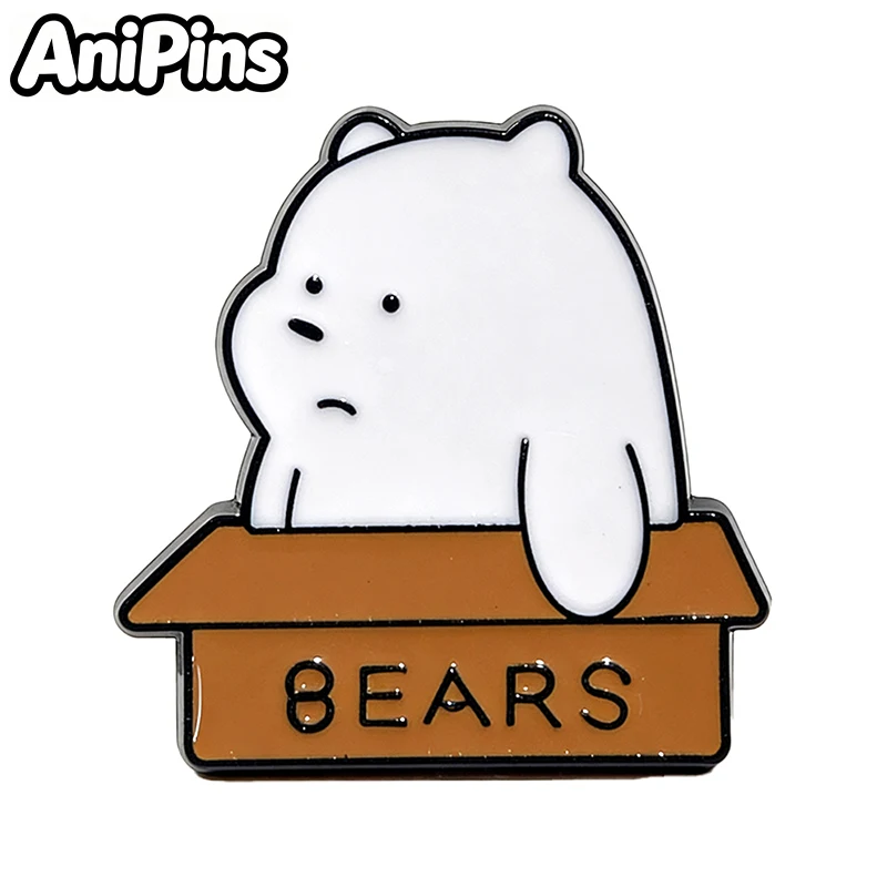 AniPins Cute Panda Bear Pins For Women Clothes Backpack 5-design Enamel Metal Animal Lapel Badge Friends Gifts view 4
