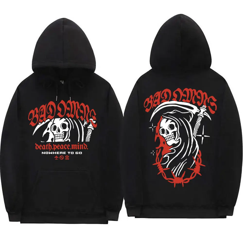 

Rock Band Bad Omens Tour Hoodie Men's Women's Hip Hop Vintage Hooded Sweatshirts Autumn Winter Gothic Fashion Oversized Pullover