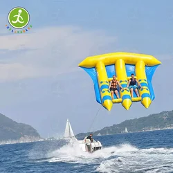 Customizable water toys crazy giant inflatable flying fish water sports banana boat flying fish tube towing flying fish amusemen