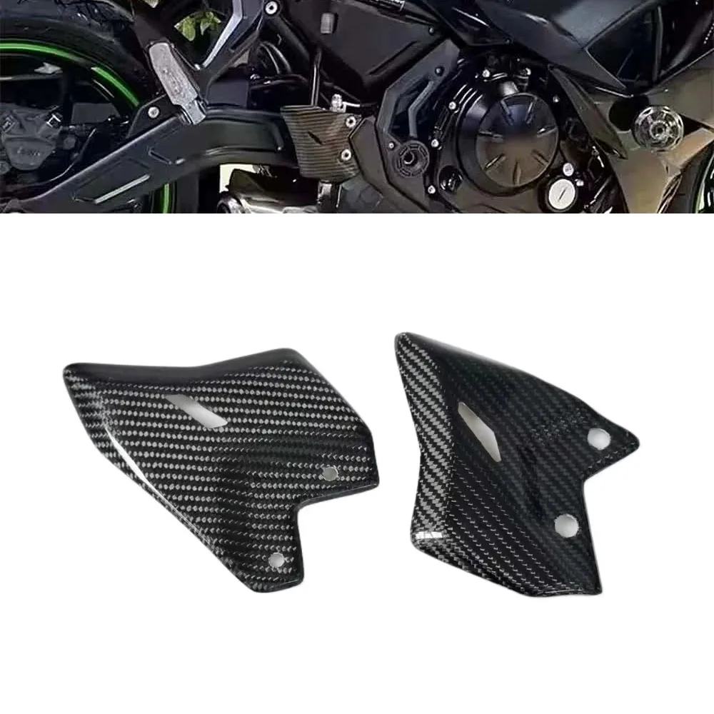 

For KAWASAKI Ninja 650 Z650 2017-2023 2024 Heel Guard Plates Foot Rests Weight Reduction Carbon Fiber Motorcycle accessories