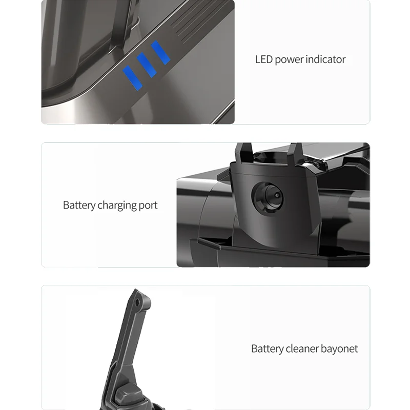 batterie Rechargeable pour aspirateur Dyson V8, 4000mAh-4800mAh-6000mAh-6800mAh  21.6V, serie V8, V8, Li-ion, SV10, L70