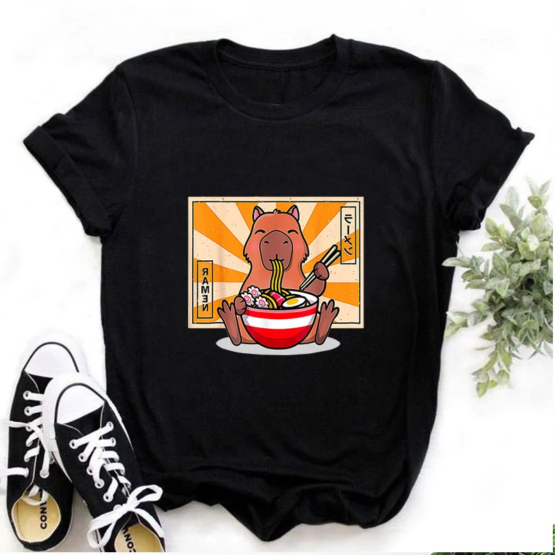 

Повседневные топы унисекс, забавная футболка с графическим рисунком капибары, я желаю вам всего, футболка с рисунком, уличная одежда, модные мужские футболки с круглым вырезом