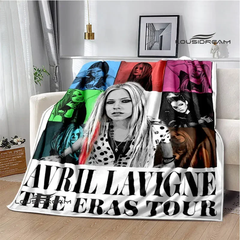 Singer AVRIL LAVIGNE Printed blanket Flannel Warm blankets Soft and comfortable blanket bed linings cubre cama Birthday Gift