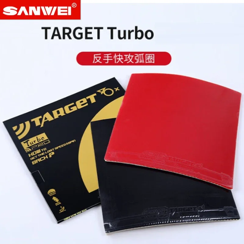 SANWEI EUROPE Target /Turbo 40+  Table-tennis Rubber Sheet Pimples in No-Sticky Backhand ITTF Approve Rug with German Sponge