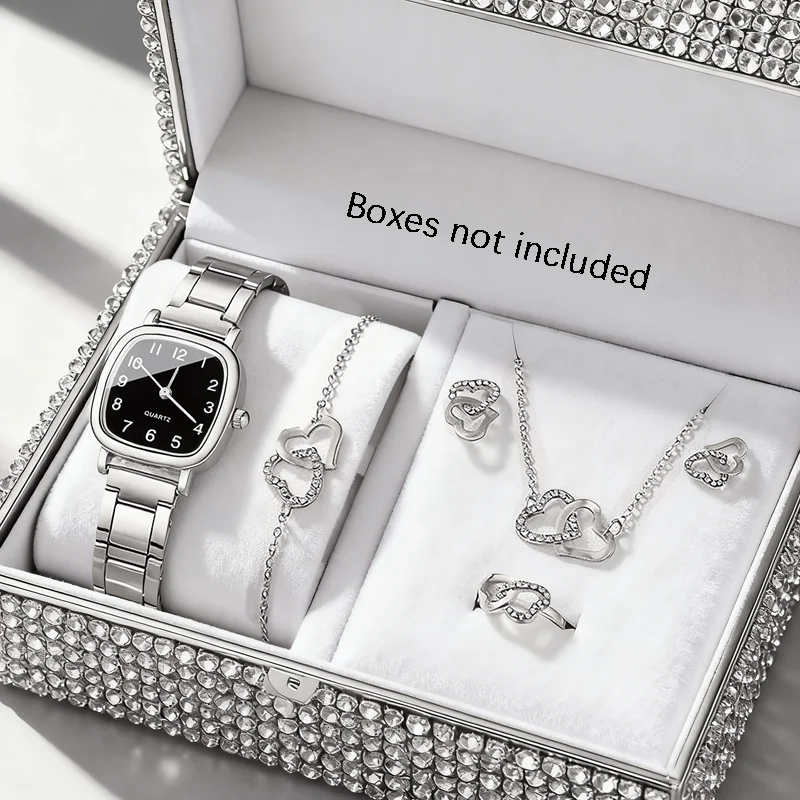 6-piece Ladies' Watch and Accessories Set, Elegant and Luxurious, High Quality, Ideal for Gifting