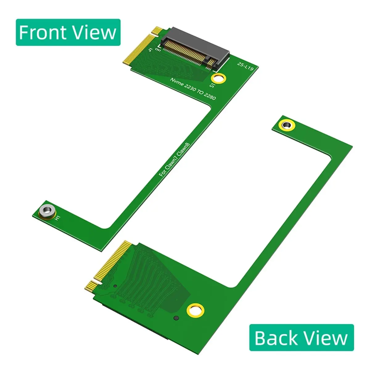 [VALUE PACK]For Claw7 Claw8 Conversion 2230 to 2280 SSD Hard Drive Expansion Adapter NVME M-Key M.2 PCIE 4.0 Adapter