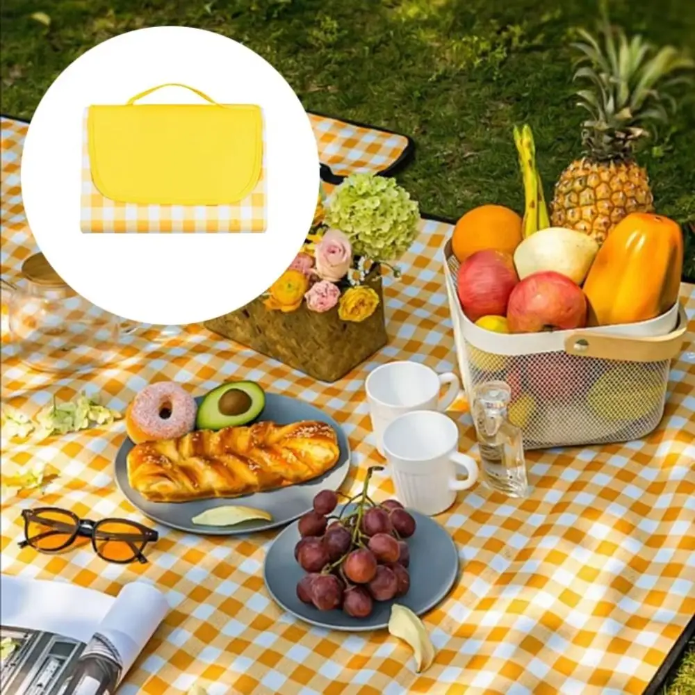

Easy to Clean Foldable Design Picnic Mat Waterproof cloth Thick Cloth Waterproof Mat Handbag Anti-slip Camping Mat Travel