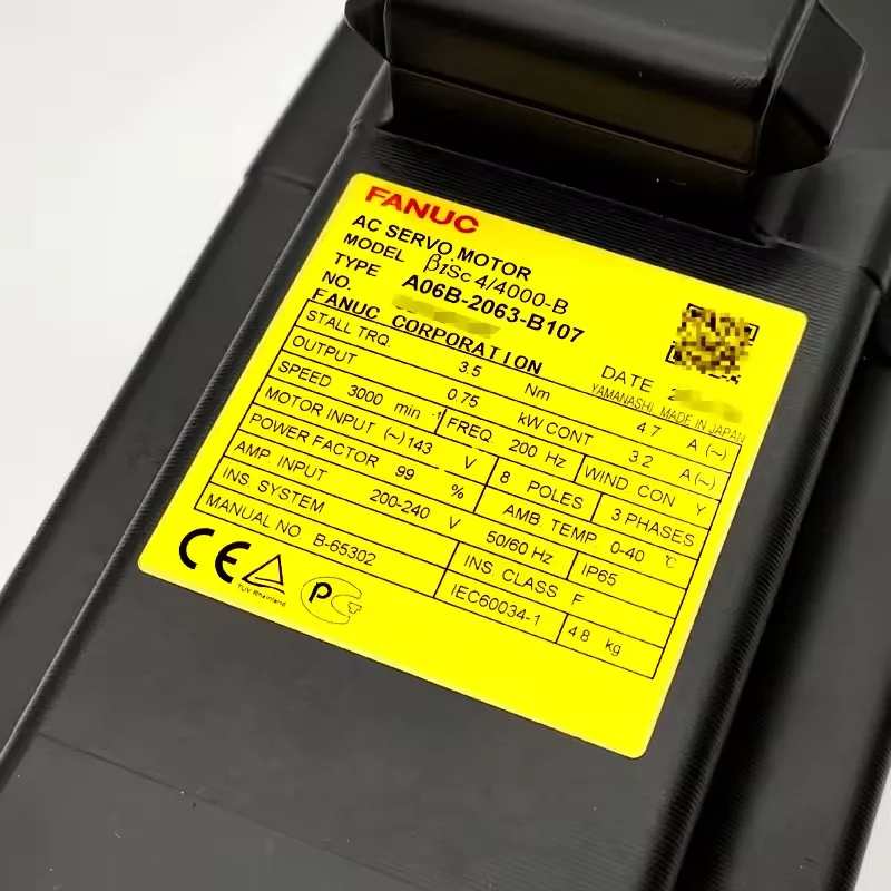A06B-2063-B107 Fanuc Servo Motor Tested OK A06B 2063 B107