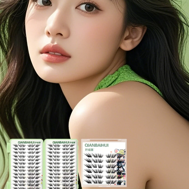 6/28 Rows Large Capacity Tapered Thick Segmented Cluster Lashes Individual DIY Eyelash Extensions Eye Makeup Lashes Enlarge Eyes