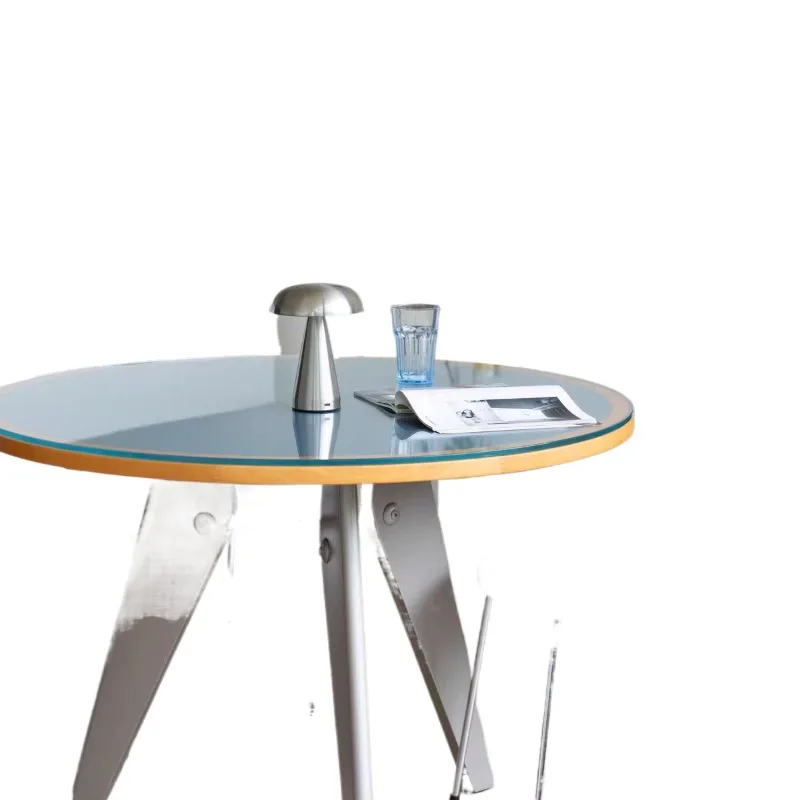 

Solid wood modern simple light luxury retro round dining table