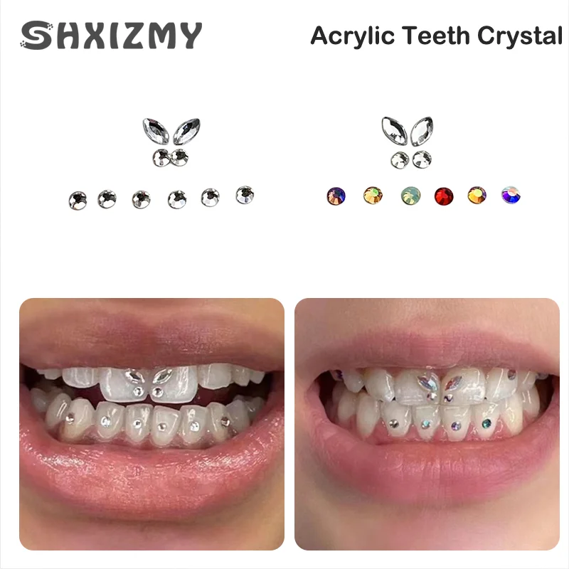 10Pcs Diamond Bur Dental Material Teeth Decor Denture Acrylic Teeth Crystal Ornament Oral Hygiene Tooth Decoration Hot Sale