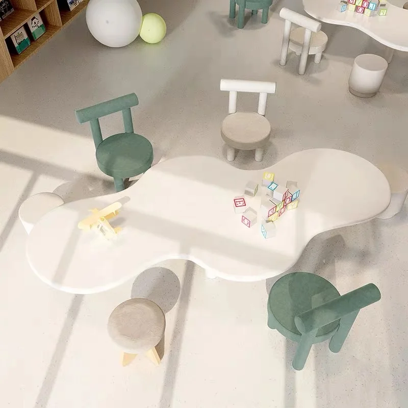 Modern design children Montessori furniture children activity chair table set environmental protection durable school home