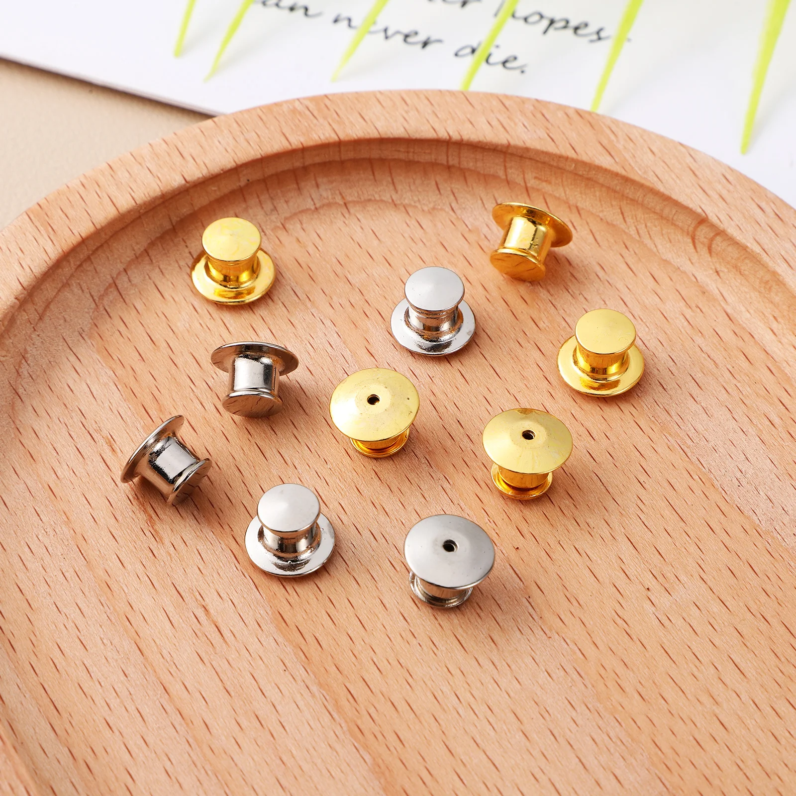 

10pcs Metal Locking Durable Enamel For Diy Crafts Jewelry Accessories Backs Locking Metal Pin Backs For Enamel Pin