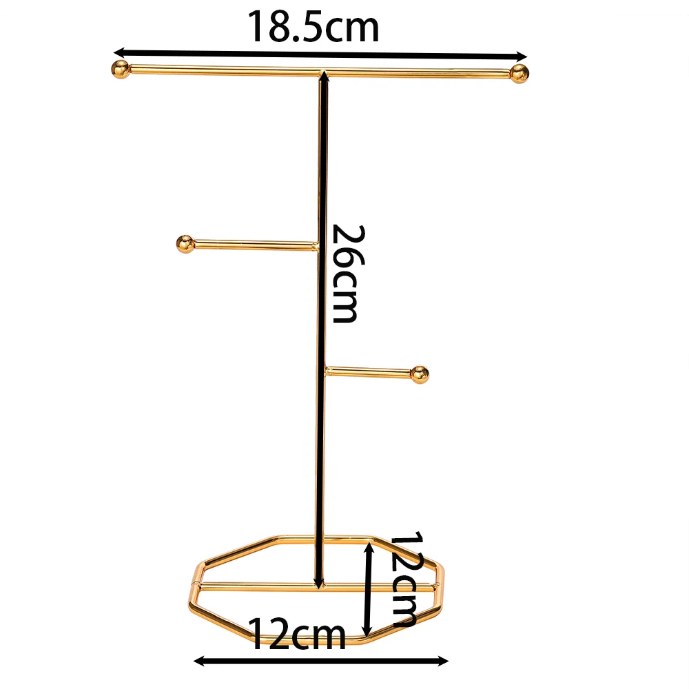 Jewelry Display Stand Bracelet Earring Necklace Storage Metal Base Rack Jewellery Organizer Holder Home Decor image 3