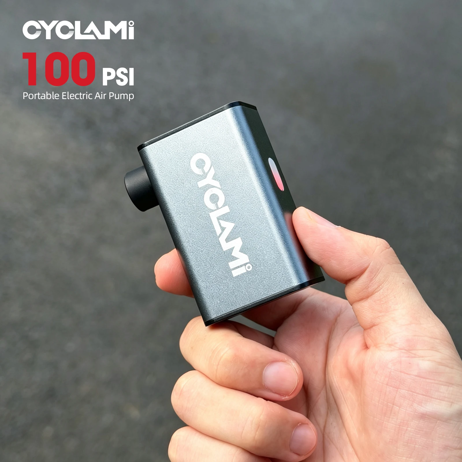CYCLAMI A3 Tire Inflator Portable Air Compressor Rechargeable Bike Cordless Electric Air Pump Auto Shut-Off For MTB Road Gravel
