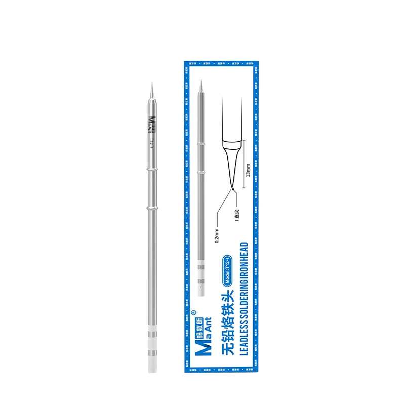 MaAnt T12 I/J/SK lead-free soldering iron tips solder with copper heat sharp straight curve arc blade tips phone repair parts