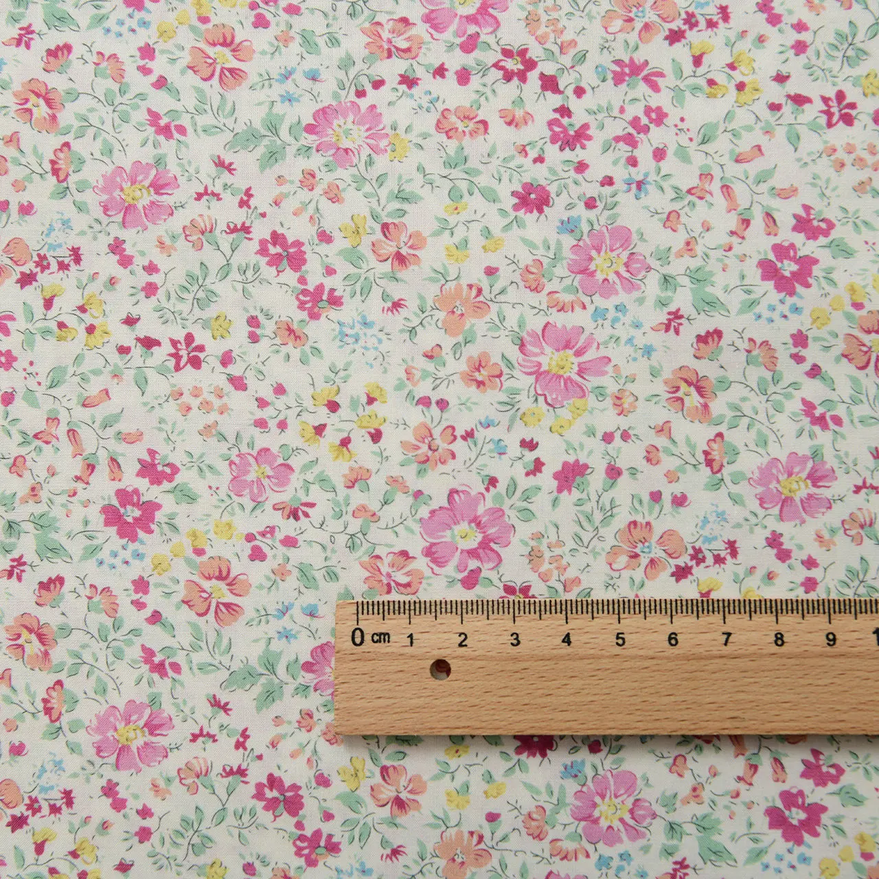 145x50cm 60S Weicher, hautfreundlicher Stoff aus 100 Prozent Baumwolle mit Vintage-Blumenmuster für DIY-Kleidung, Kleider, Frühlingsblumenmuster – Detail 7
