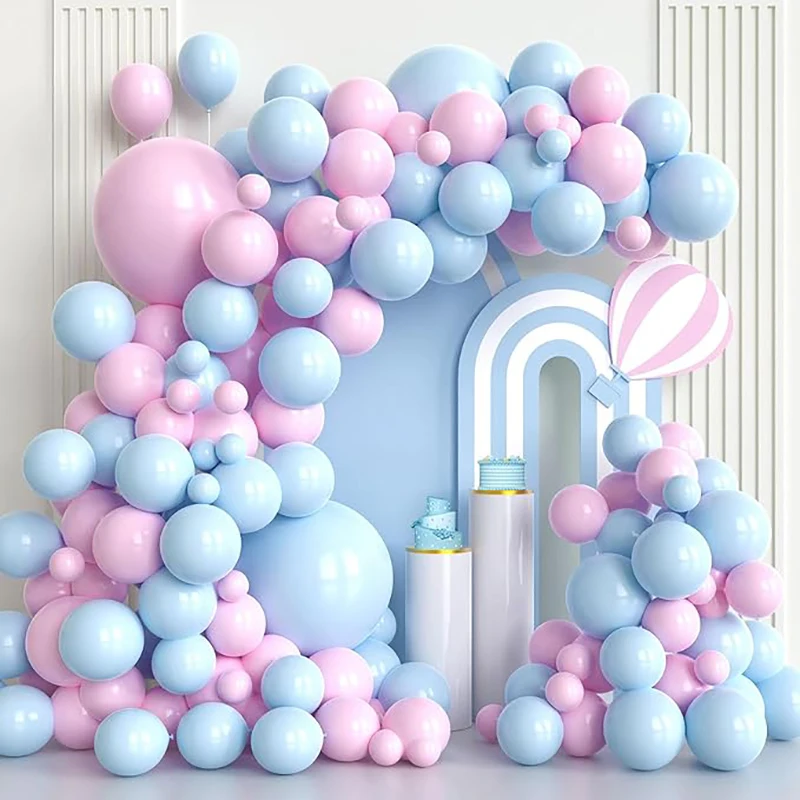 

116pcs Pink Blue Balloon Garland Gender Reveal Birthday Latex Balloons Arch Set Baby Shower Boy or Girl Birthday Decor Globos