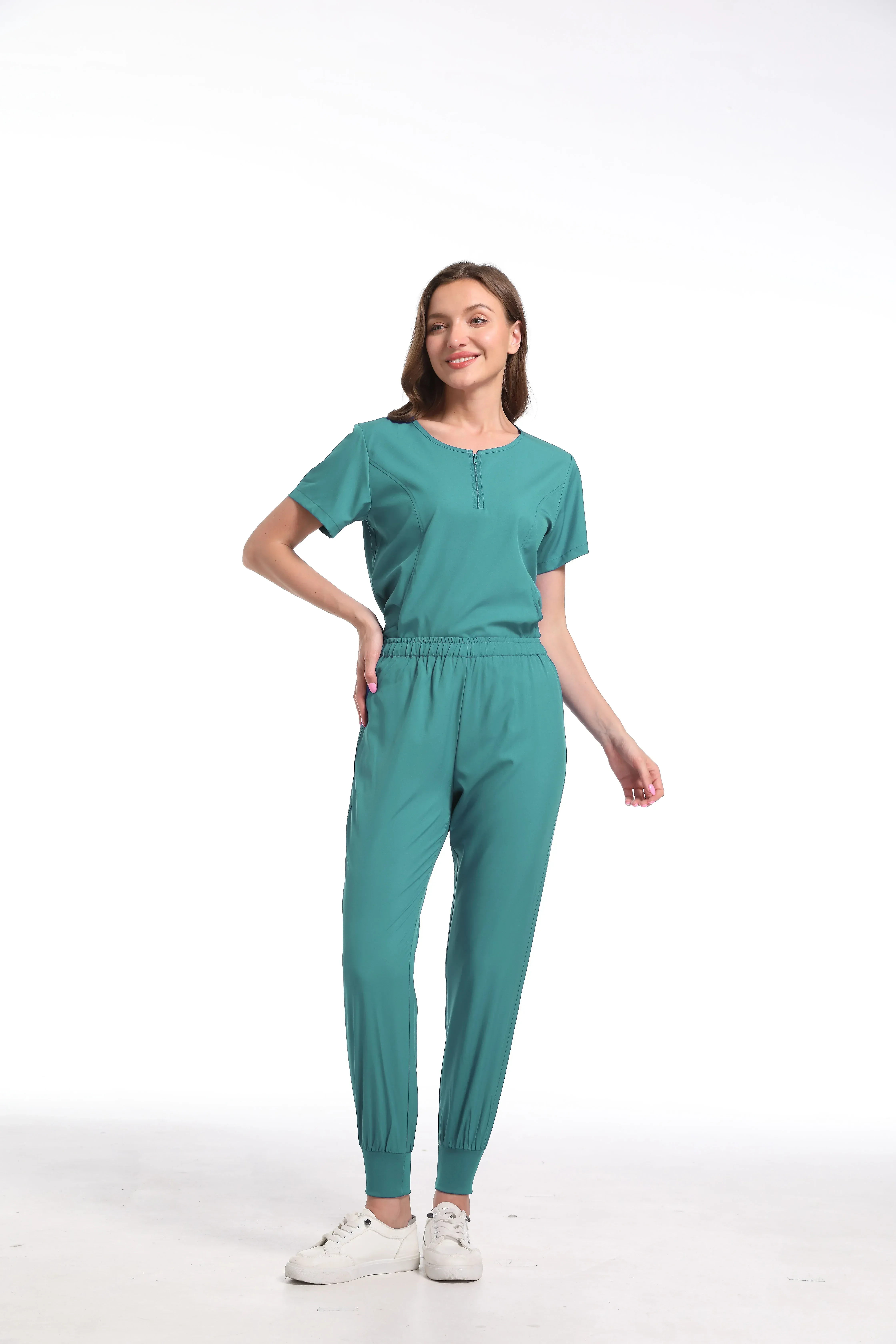 Unisex Uniformes Médicos para Homens e Mulheres, Roupas de Enfermagem, Traje de Beleza, Enfermeira Scrubs Conjuntos, Médico e Dentista Workwear, Tops Clínicos e Calças